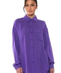PURPLE RAIN BUTTON DOWN