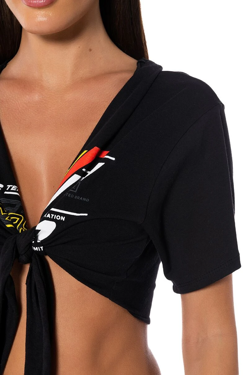 RACE TO YOUR HEART TIE FRONT TSHIRT - Image 6