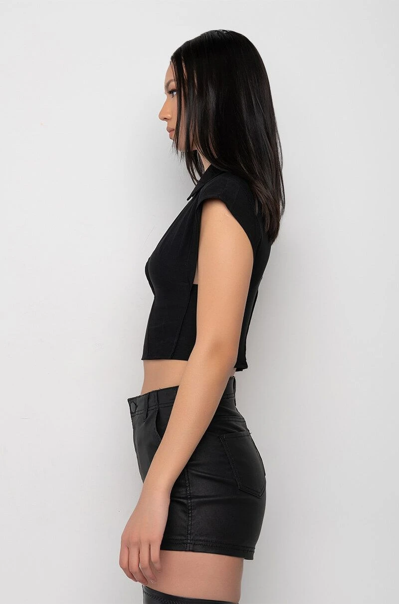 REGARDLESS CROPPED COLLARED BLOUSE - Image 4