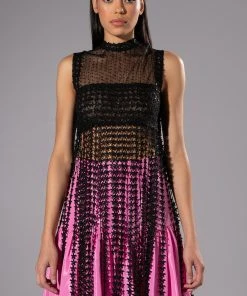 RIVER LACE FRINGED SLEEVELESS TOP 11 RIVER LACE FRINGED SLEEVELESS TOP -AKIRA pant-shop river lace fringed sleeveless top black 3 3 c1