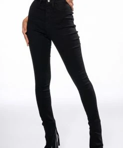 RUBY HIGH RISE SPLIT HEM SKINNY JEANS