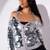 SATISFY ME SEQUIN COLD SHOULDER TOP
