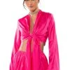 SAUCY VNECK WRAP TOP 1 SAUCY VNECK WRAP TOP -AKIRA pant-shop saucy vneck wrap top pink 1 1