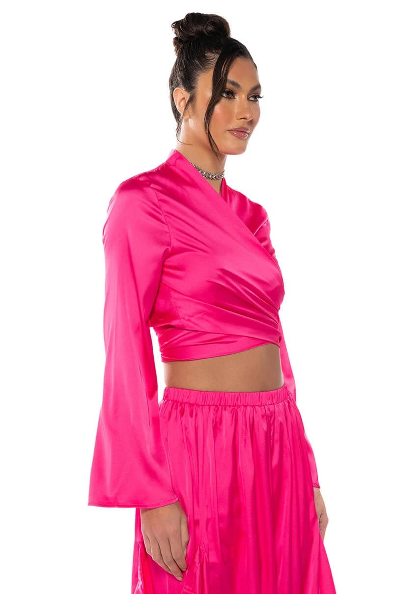 SAUCY VNECK WRAP TOP - Image 3