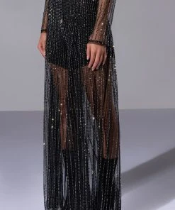 SELENA MESH WIDE LEG PANTS