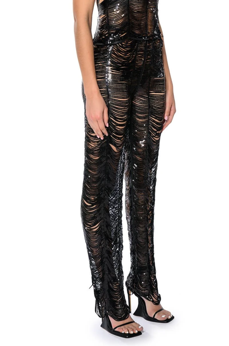 SENORITA EMBELLISHED STRAIGHT LEG PANT IN BLACK 4 SENORITA EMBELLISHED STRAIGHT LEG PANT IN BLACK - Image 2