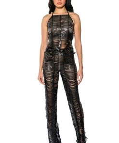 SENORITA EMBELLISHED STRAIGHT LEG PANT IN BLACK 12 SENORITA EMBELLISHED STRAIGHT LEG PANT IN BLACK -AKIRA pant-shop senorita embellished straight leg pant black 3 3