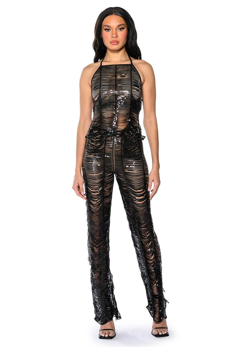 SENORITA EMBELLISHED STRAIGHT LEG PANT IN BLACK 5 SENORITA EMBELLISHED STRAIGHT LEG PANT IN BLACK - Image 3