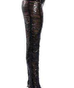 SENORITA EMBELLISHED STRAIGHT LEG PANT IN BLACK 15 SENORITA EMBELLISHED STRAIGHT LEG PANT IN BLACK -AKIRA pant-shop senorita embellished straight leg pant black 6 6