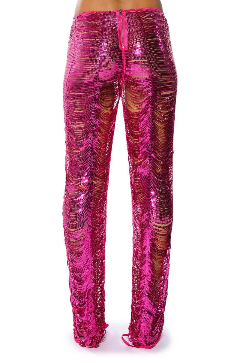 SENORITA EMBELLISHED STRAIGHT LEG PANT IN PINK - Image 7