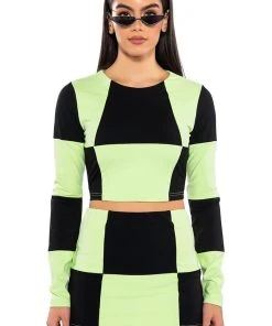 SHEGO SOFT STRETCH LONG SLEEVE CROP TOP