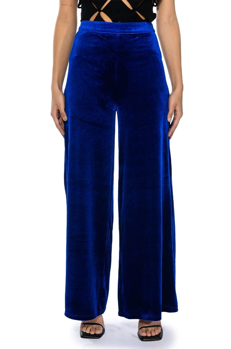 SHOW ME LOVE VELVET WIDE LEG TROUSER