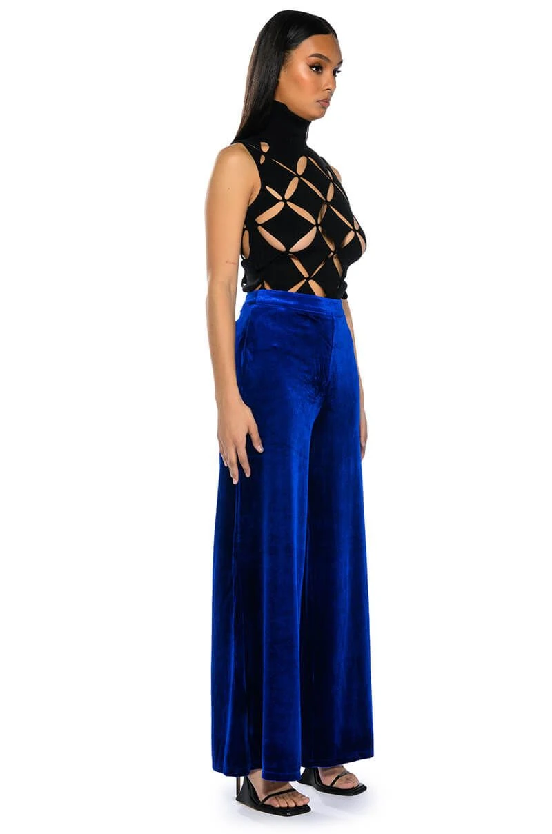 SHOW ME LOVE VELVET WIDE LEG TROUSER - Image 4