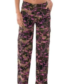 SILHOUETTE PRINT CAMO CARGO PANT