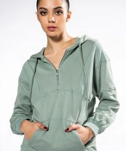 SKY'S THE LIMIT OVERSIZED HALF ZIP SWEATSHIRT