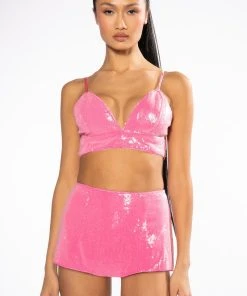 SPARKLE AND SHINE SEQUIN BRALETTE