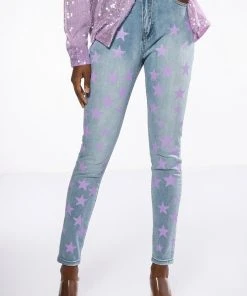 STARLIGHT MID RISE PAINTED SKINNY JEAN