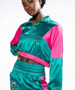 SUPERSONIC SATIN HALF ZIP PULLOVER