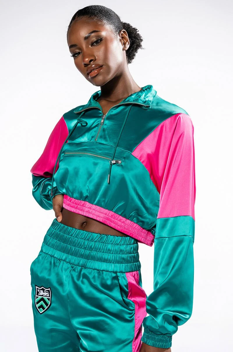 SUPERSONIC SATIN HALF ZIP PULLOVER 3 SUPERSONIC SATIN HALF ZIP PULLOVER