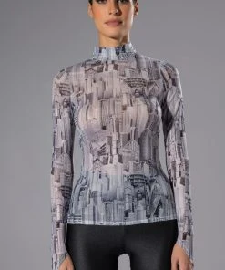 TAYA LONG SLEEVE MESH TOP