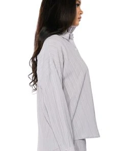 TIME TO RELAX BUTTON DOWN SHIRT 12 TIME TO RELAX BUTTON DOWN SHIRT -AKIRA pant-shop time to relax button down shirt light grey 5 5