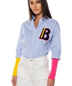 TOP OF THE CLASS BLUE BUTTON DOWN