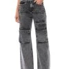 TURN IT UP STUD EMBELLISHED UTILITY JEANS 1 TURN IT UP STUD EMBELLISHED UTILITY JEANS -AKIRA pant-shop turn it up stud embellished utility jeans grey 1 1