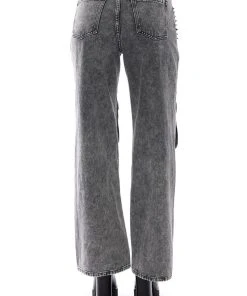 TURN IT UP STUD EMBELLISHED UTILITY JEANS -AKIRA pant-shop turn it up stud embellished utility jeans grey 7 7
