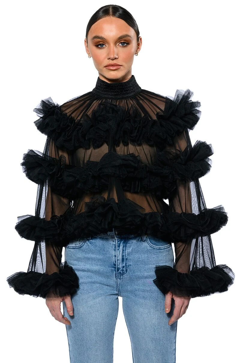 MULTI LAYER RUFFLES STATEMENT TOP 5 MULTI LAYER RUFFLES STATEMENT TOP - Image 3