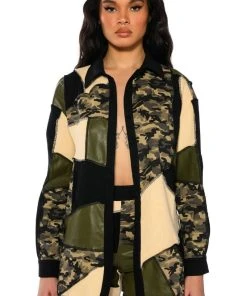 VICTORIOUS PATCHWORK BUTTON DOWN BLOUSE