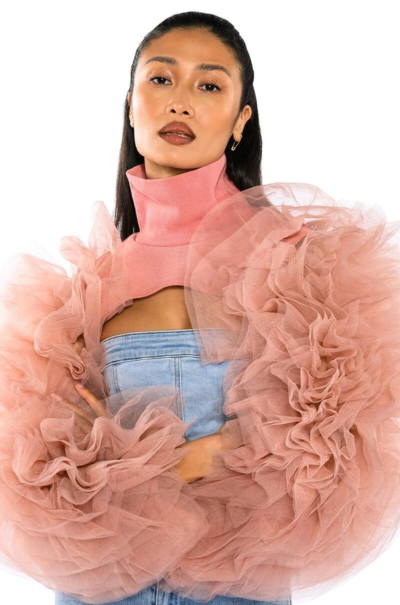 VIRGO RUFFLE SLEEVE LAYERING TOP - Image 2