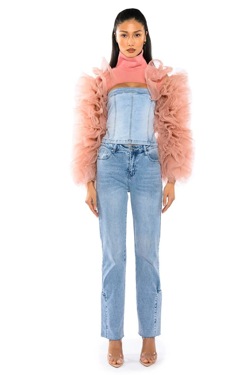 VIRGO RUFFLE SLEEVE LAYERING TOP - Image 4