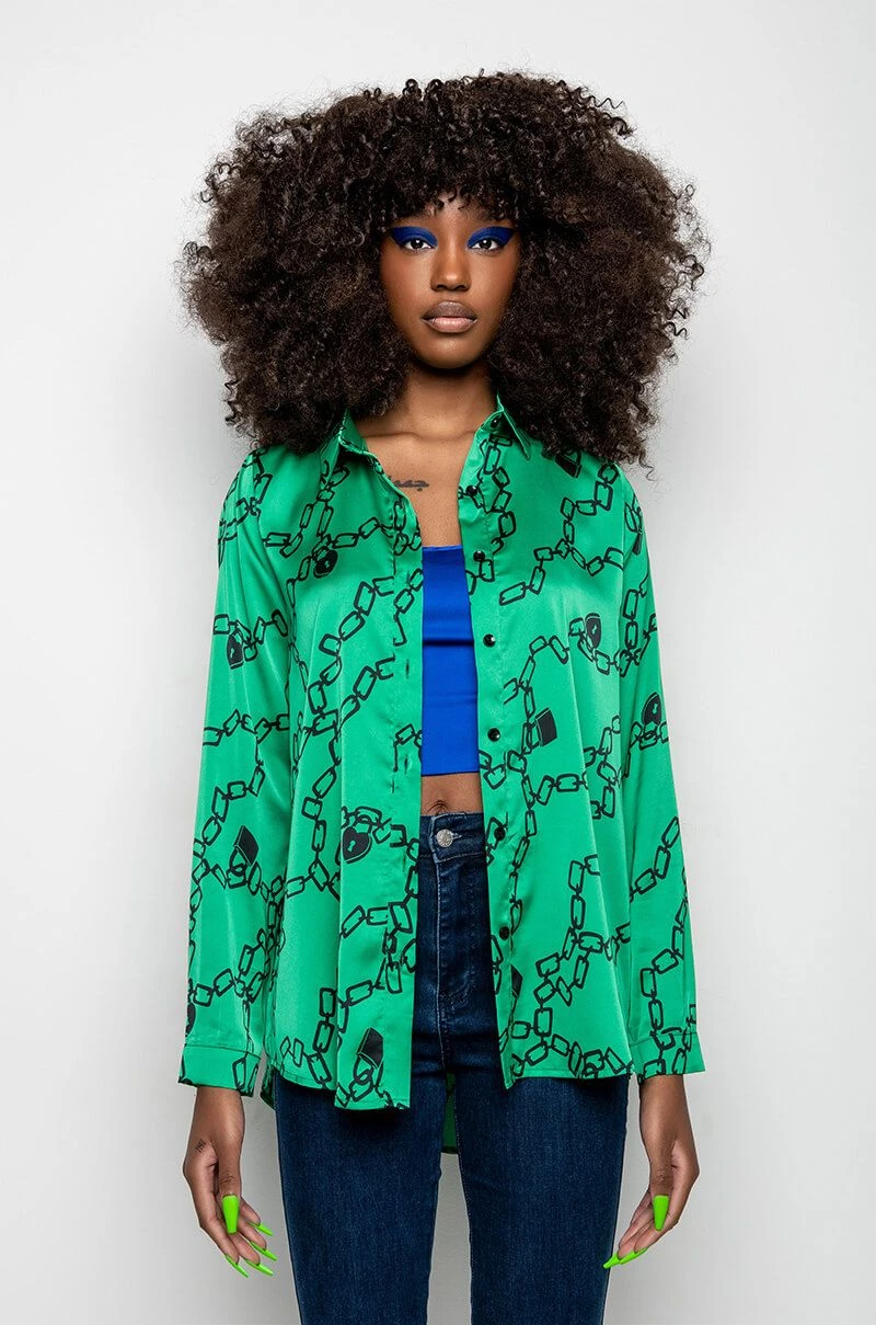 WHAT'S NEW BUTTON UP BLOUSE - Image 3