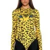 WILD THOUGHTS CHEETAH PRINT BODYSUIT WITH GLOVE