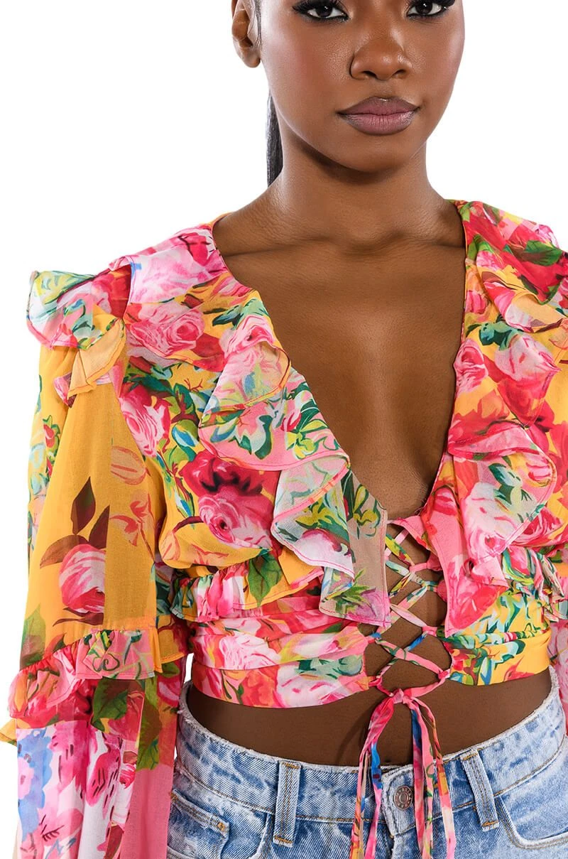 WILDFLOWER LONG SLEEVE RUFFLE BLOUSE 8 WILDFLOWER LONG SLEEVE RUFFLE BLOUSE - Image 6