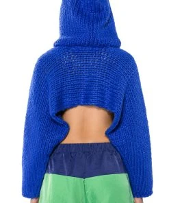 WILLA CROPPED HOODED SWEATER 13 WILLA CROPPED HOODED SWEATER -AKIRA pant-shop willa cropped hooded sweater blue 6 6