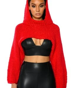 WILLA CROPPED HOODED SWEATER