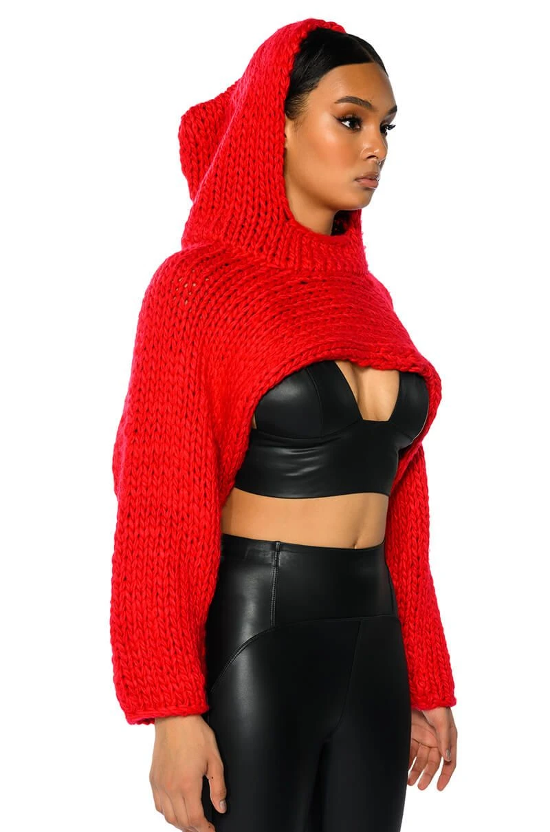 WILLA CROPPED HOODED SWEATER - Image 2