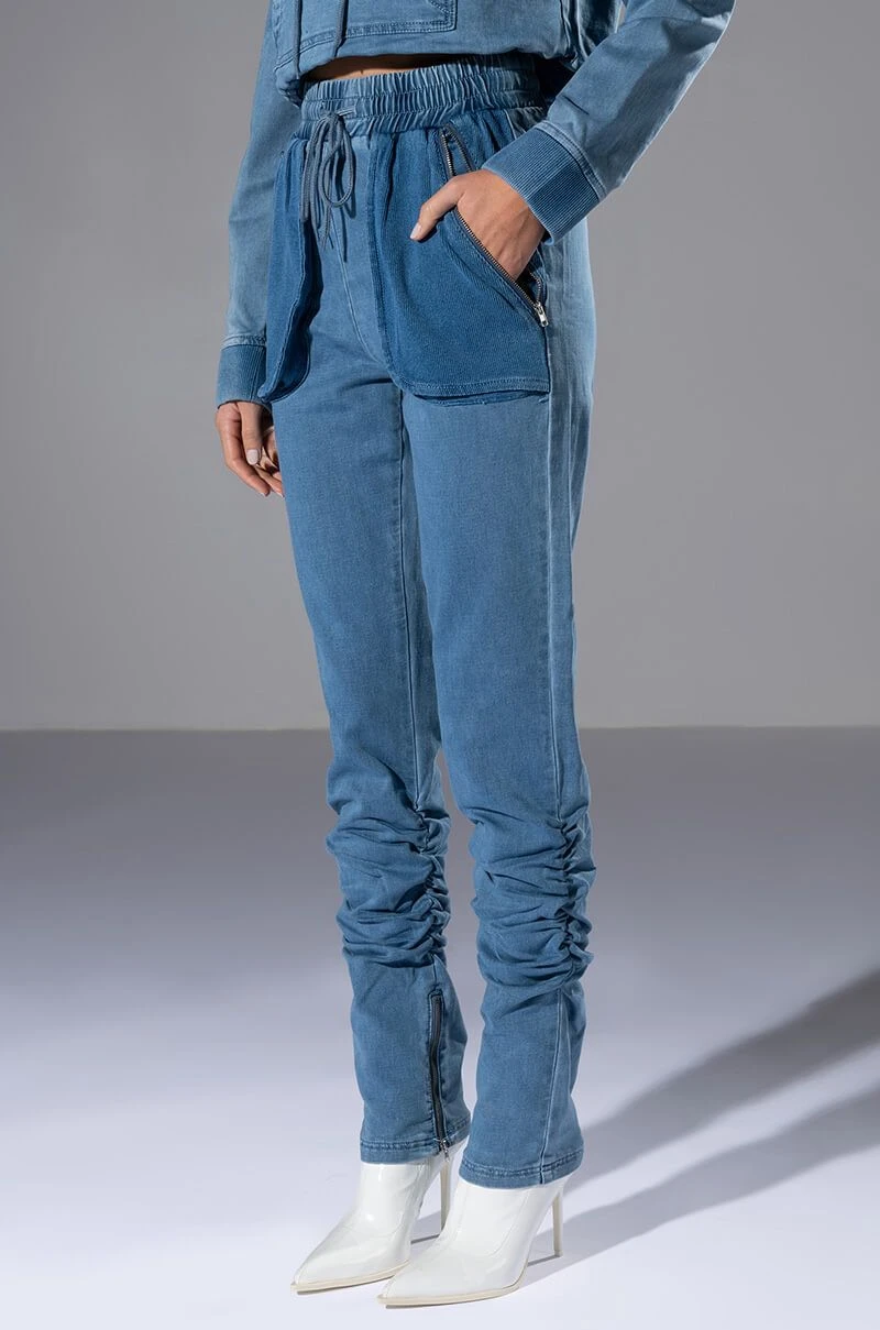 YOU OUGHTA KNOW DENIM JOGGER - Image 2